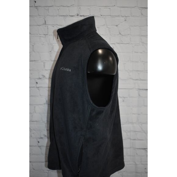 Columbia Soft Fleece Jacket Vest Mens Size Large Camping Hiking Polyester Zip - Picture 4 of 6